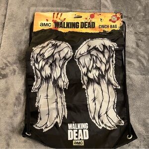 AMC The Walking Dead Daryl Dixon Wings Cinch Bag 13"W X 17"H